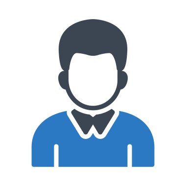 avatar glyph renk vektör simgesi