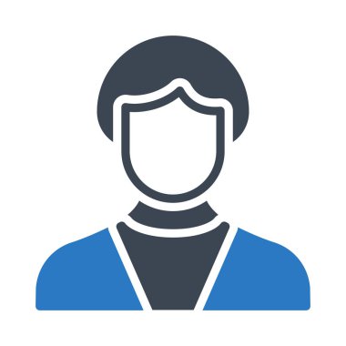 erkek glyph renk vektör simgesi