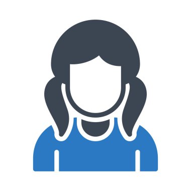 kadın glyph renk vektör simgesi