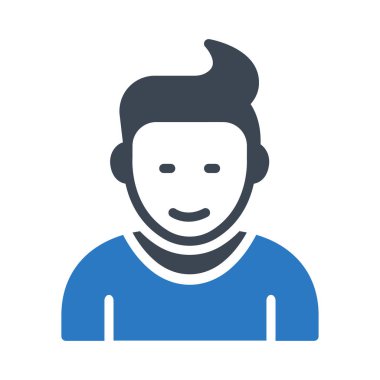 adam glyph renk vektör simgesi