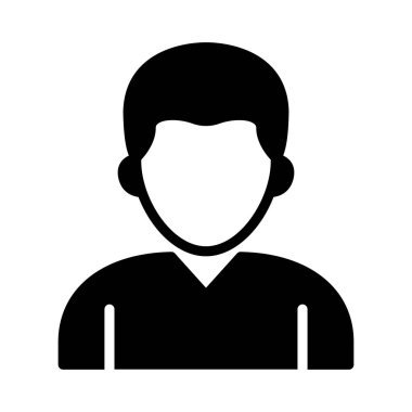 çocuk glyph düz vektör simgesi