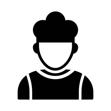 cook glyph düz vektör simgesi