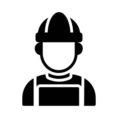 mühendis glyph düz vektör simgesi