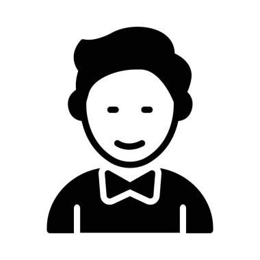 çocuk glyph düz vektör simgesi