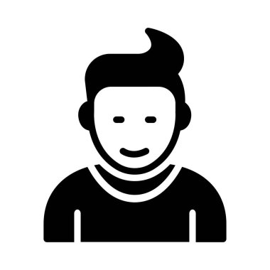 adam glyph düz vektör simgesi