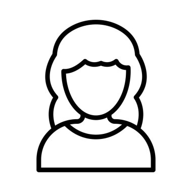 Avatar ince çizgi vektör simgesi