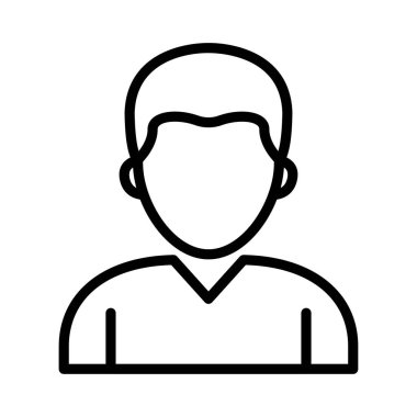 çocuk ince çizgi vektör simgesi