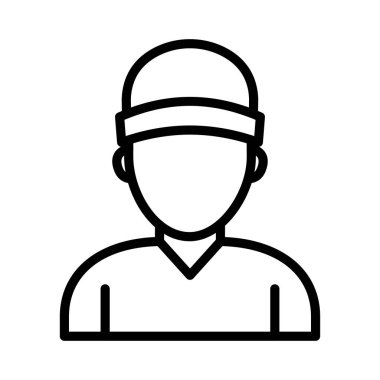 adam ince çizgi vektör simgesi