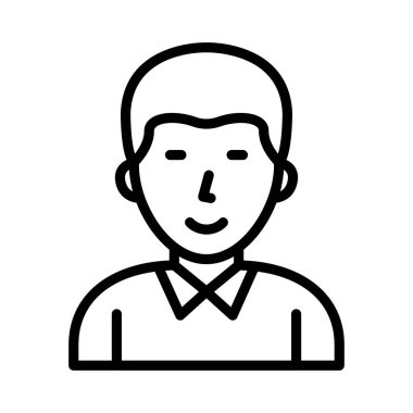 Avatar ince çizgi vektör simgesi