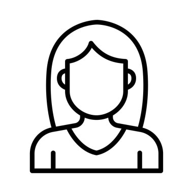 ince hat kız simge vektör