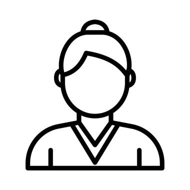 ince hat kız simge vektör