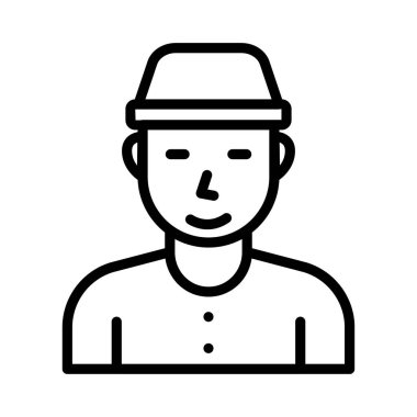 boy ince çizgi vektör simgesi