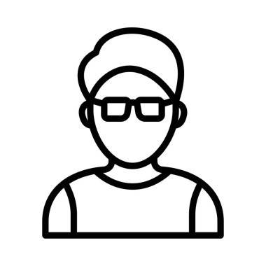 boy ince çizgi vektör simgesi