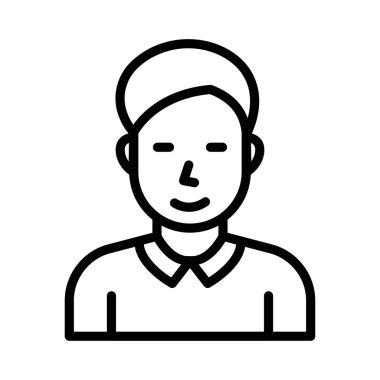 boy ince çizgi vektör simgesi