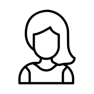 Avatar ince çizgi vektör simgesi