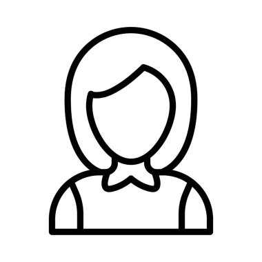 Avatar ince çizgi vektör simgesi