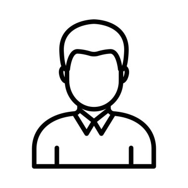 Avatar ince çizgi vektör simgesi