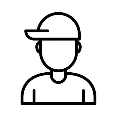 Erkek ince çizgi vektör simge