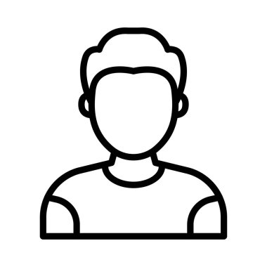 adam ince çizgi vektör simgesi