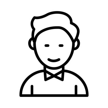 çocuk ince çizgi vektör simgesi