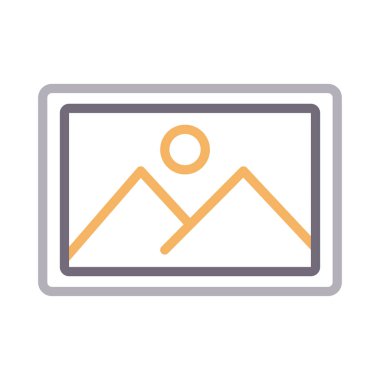 fotoğraf renk çizgi vektör simgesi