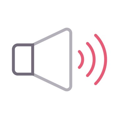 hoparlör rengi çizgi vektör simgesi