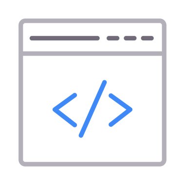 web sayfası renkli çizgi vektör simgesi