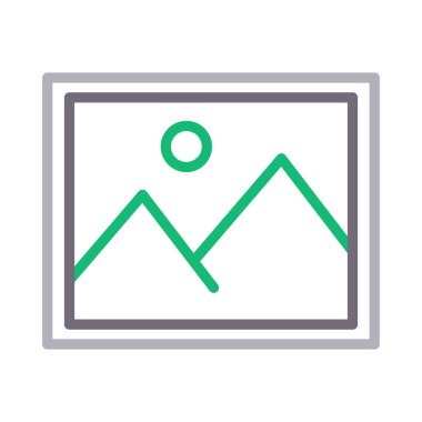 fotoğraf renk çizgi vektör simgesi