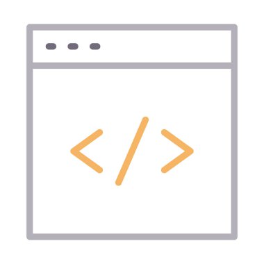 kodlama renk çizgisi vektör simgesi