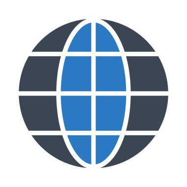 global glyph renk vektör simgesi