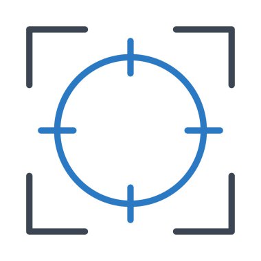 odak glyph renk vektör simgesi