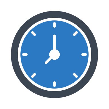 Saat glif simge renk vektör