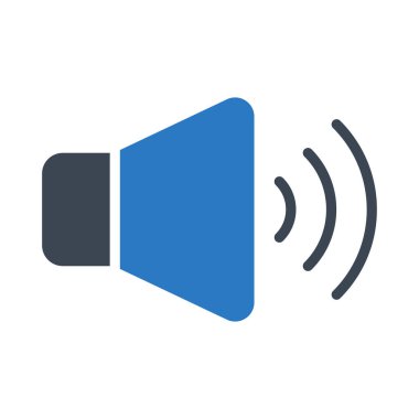 hoparlör glif simge renk vektör