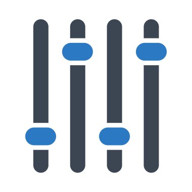 Ayarlama kabartma renk vektörü simgesi