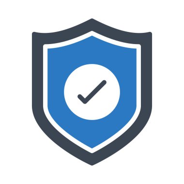 koruma glif simge renk vektör