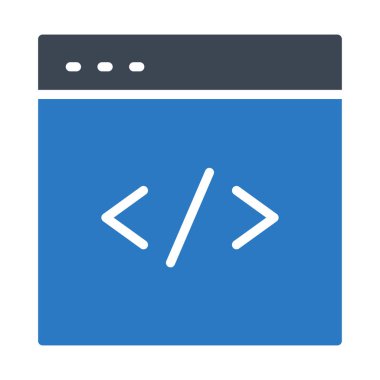 kodlama glyph renk vektör simgesi