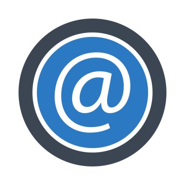 e-posta glyph renk vektör simgesi