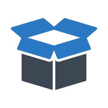 karton glyph renk vektör simgesi