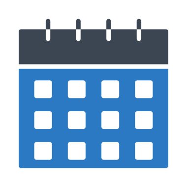 tarih glyph renk vektör simgesi