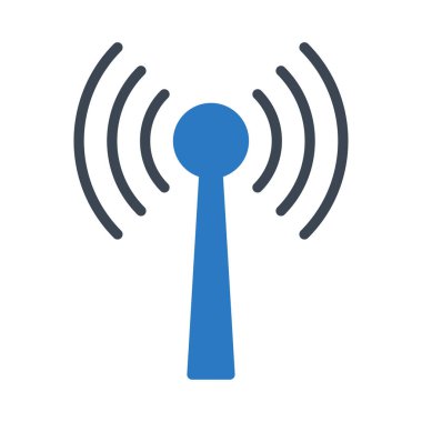 sinyal glyph renk vektör simgesi