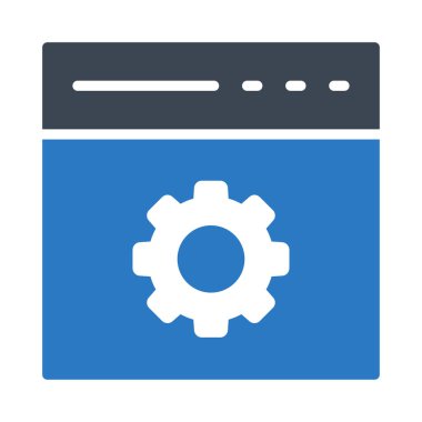 web sayfası glyph renkli vektör simgesi