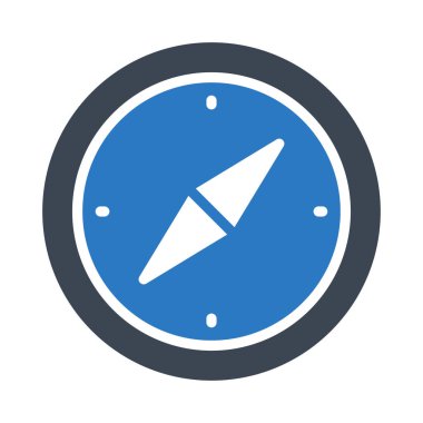 navigasyon glyph renk vektör simgesi