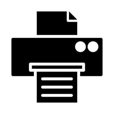 faks glyph düz vektör simgesi