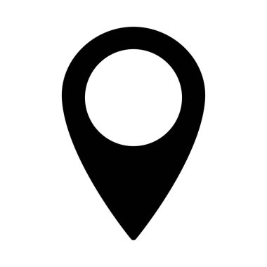 pin glyph düz vektör simgesi