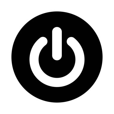 güç glif düz vektör simge