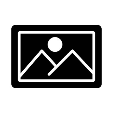 Fotoğraf glif düz vektör simge