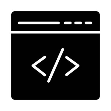 web sayfası glyph düz vektör simgesi