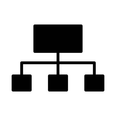 bağlantı glyph düz vektör simgesi