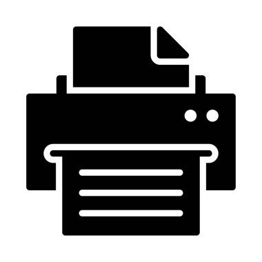 Kabartma düz vektör simgesini yazdır