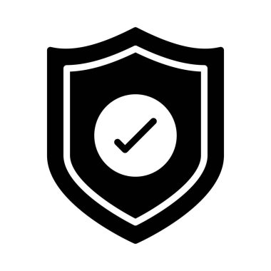 koruma glyph düz vektör simgesi